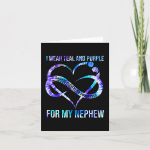 Carte Je Porte Du Purple Turquoise Pour La Prévention Du