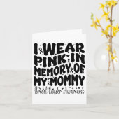 Carte Je porte du rose en mémoire de ma maman cancer du (Fleur jaune)
