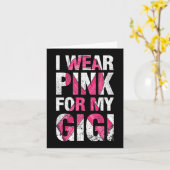 Carte Je Porte Du Rose Pour Mon Gigi Cancer Du Sein Surv (Fleur jaune)