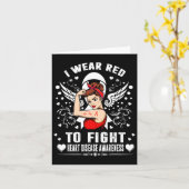 Carte Je porte du rouge pour lutter contre le mois de se (Fleur jaune)