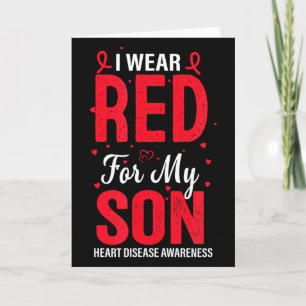Carte Je porte du rouge pour mon fils Mois de sensibilis