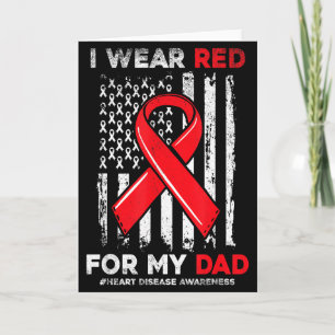 Carte Je Porte Du Rouge Pour Mon Père Tdh Maladie Cardia