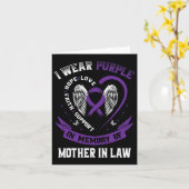 Carte Je porte du violet en mémoire de la belle-mère can (Fleur jaune)