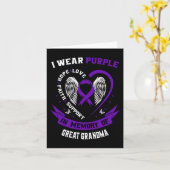 Carte Je porte du violet en mémoire de la sensibilisatio (Fleur jaune)