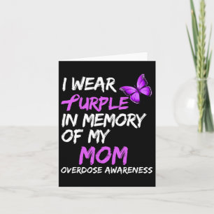 Carte Je porte du violet en mémoire de ma mère Sensibili