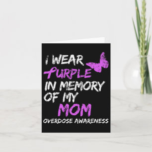 Carte Je porte du violet en mémoire de ma mère Sensibili
