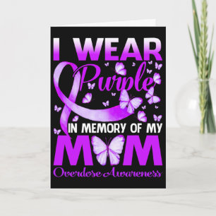 Carte Je porte du violet en mémoire de ma mère Sensibili