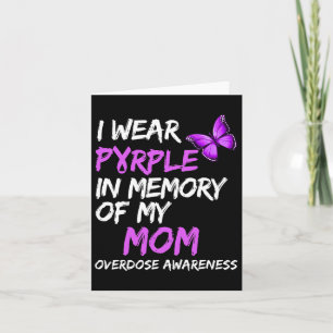 Carte Je porte du violet en mémoire de ma mère Sensibili