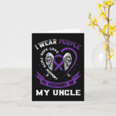 Carte Je Porte Du Violet En Mémoire De Mon Oncle Sensibi (Fleur jaune)