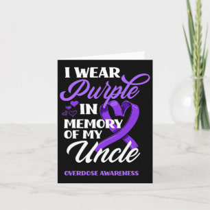 Carte Je porte du violet en mémoire de mon oncle sensibi