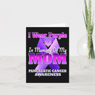 Carte Je porte du violet en mémoire du cancer du pancréa