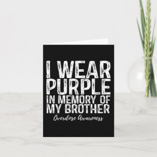 Carte Je porte du violet en mémoire du surdosage de mon