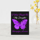 Carte Je Porte Du Violet Pour Ma Fille Fibromyalgie Guer (Fleur jaune)