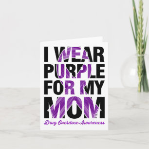 Carte Je porte du violet pour ma mère - Sensibilisation