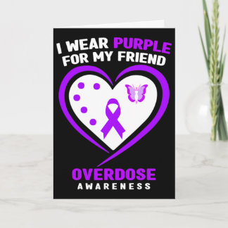 Carte Je porte du violet pour mon ami sensibilisation au