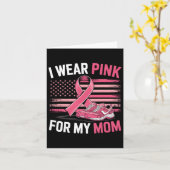 Carte Je Porte Le Rose Pour Ma Maman Baskets Usa Drapeau (Fleur jaune)