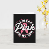 Carte Je Porte Le Rose Pour Ma Mère Conscience Du Cancer (Fleur jaune)