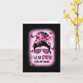 Carte Je Porte Le Rose Pour Ma Nana Conscience Du Cancer (Fleur jaune)