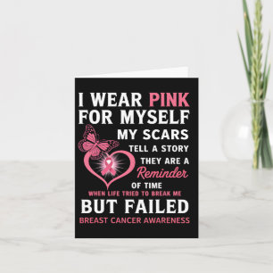 Carte Je Porte Le Rose Pour Moi Mes cicatrices Mais Le S