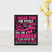 Carte Je Porte Le Rose Pour Moi Mes cicatrices Racontent (Fleur jaune)