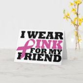 Carte Je porte le rose pour mon ami (Fleur jaune)