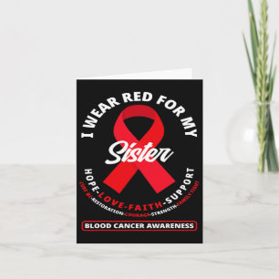 Carte Je Porte Le Rouge Pour Ma Soeur Conscience Du Canc