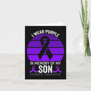 Carte Je porte le ruban violet de sensibilisation au sur