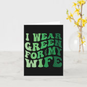 Carte Je Porte Le Vert Pour Ma Femme Sensibilisation À L (Fleur jaune)