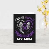 Carte Je Porte Le Violet En Mémoire De Ma Mère Épilepsie (Fleur jaune)