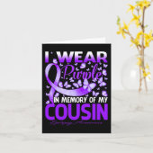 Carte Je Porte Le Violet En Mémoire De Mon Cousin Épilep (Fleur jaune)