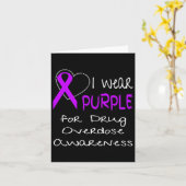 Carte Je Porte Le Violet Pour Le Ruban Sensibilisation À (Fleur jaune)