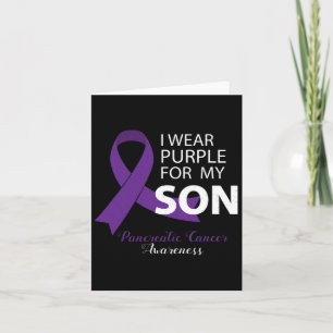 Carte Je Porte Le Violet Pour Mon Fils - Cancer Pancréat