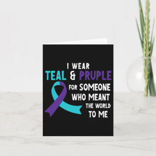 Carte Je Porte Le Violet Turquoise Pour Quelqu'Un Préven