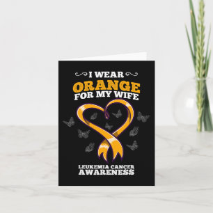 Carte Je Porte Orange Femme Leucémie Cancer Sensibilisat