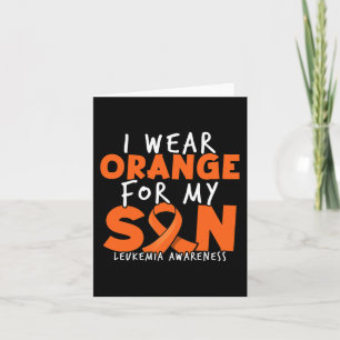 Carte Je Porte Orange Pour Mon Fils. Prix de la leucémie