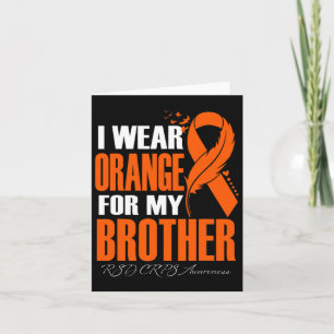 Carte Je Porte Orange Pour Mon Frère Rsd Crps Sensibilis