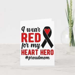 Carte Je Porte Rouge Fière Chd Guerrier Mère Chd Sensibi