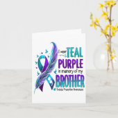 Carte Je Porte Turquoise &amp; Purple Pour Mon Frère Sui (Fleur jaune)