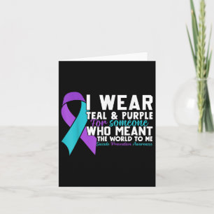Carte Je Porte Turquoise &amp ; Purple Pour Quelqu'Un Qu