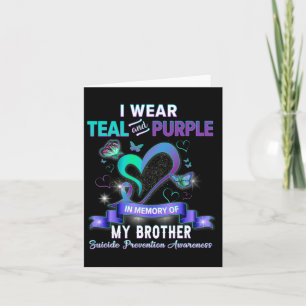 Carte Je Porte Turquoise Et Violet Pour Mon Frère Suicid