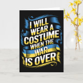 Carte Je porterai un costume quand la guerre sera finie  (Fleur jaune)