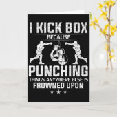 Carte Je pratique le kick-boxing parce que les coups de (Fleur jaune)