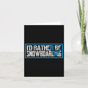 Carte Je Préférais Snowboard Extreme Sport D'Hiver