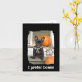 Carte Je préfère les os (Fleur jaune)