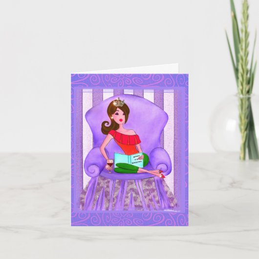 Carte "Je préfère lire un livre" Diva (Devant)