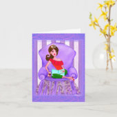 Carte "Je préfère lire un livre" Diva (Fleur jaune)