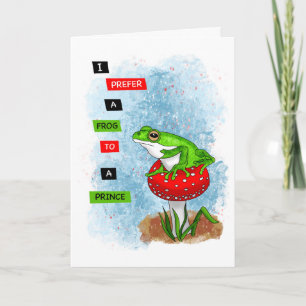 Carte Je préfère une grenouille à un prince Artwork de