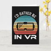 Carte Je préférerais être dans VR Virtual Reality Gift (Fleur jaune)