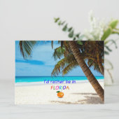 Carte Je préférerais être en Floride (Debout devant)