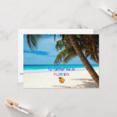 Carte Je préférerais être en Floride (Devant/Arrière en situation)